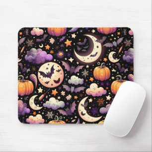 Tapis De Souris Ciel nocturne fantaisiste d'Halloween