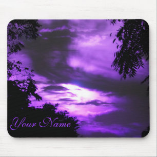 Tapis De Souris Ciel nuageux violet