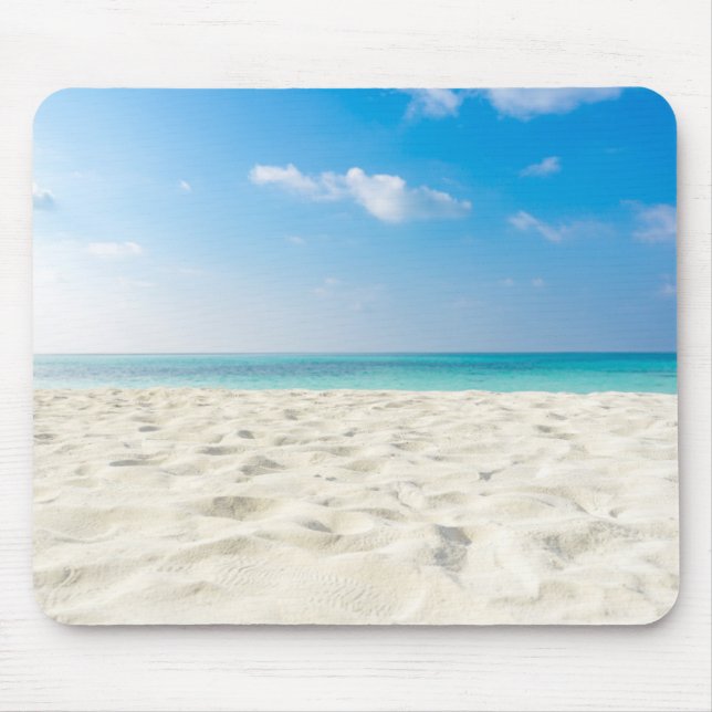 Tapis De Souris Ciel tropical de sable de mer de plage et jour (Devant)