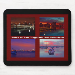 Tapis De Souris Ciels de San Diego et San Francisco