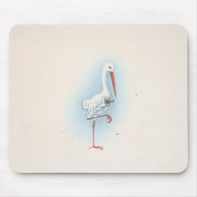 Tapis De Souris Cigogne vintage (Devant)