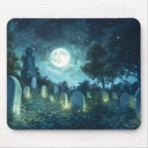 Tapis De Souris Cimetière éffrayant enchanté