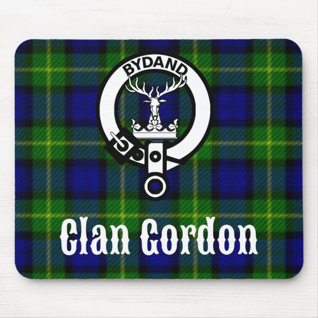 Tapis De Souris Cimier de tartan du Clan Gordon (Devant)