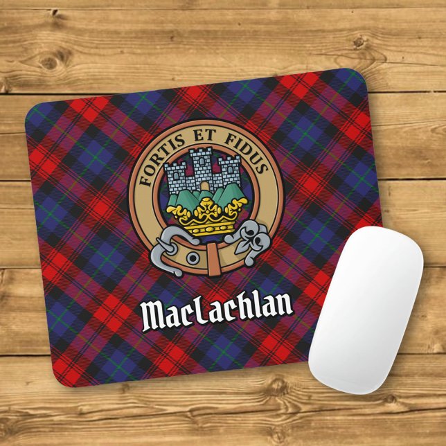 Tapis De Souris Cimier du clan MacLachlan sur tartan (Créateur téléchargé)