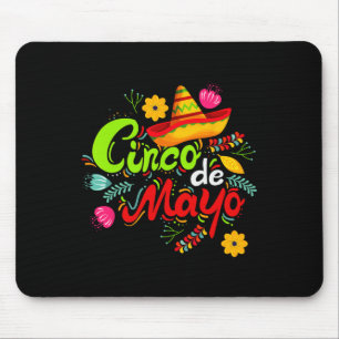 Tapis De Souris Cinco De Mayo Chapeau Mexicain Fête Festival Party