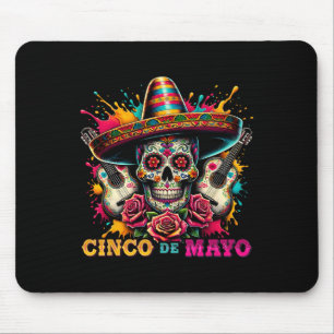 Tapis De Souris Cinco De Mayo Femmes Fille Enfants Crâne Mexicain