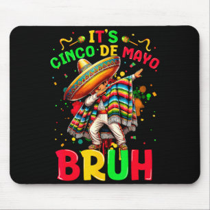 Tapis De Souris Cinco de mayo frère garçon qui fait le dab chapeau