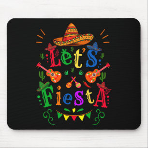 Tapis De Souris Cinco De Mayo Guitare Mexicaine Cactus Fiesta