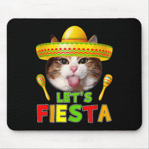 Tapis De Souris Cinco De Mayo Meow Lets Fiesta Mexican Cactus Cute
