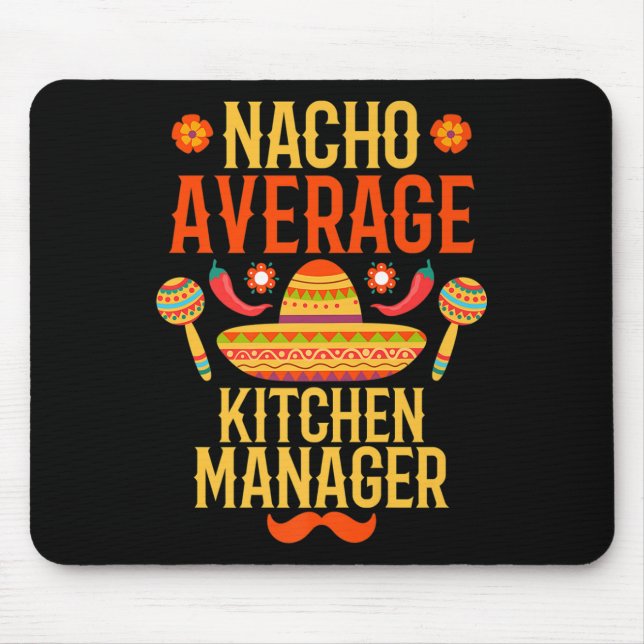 Tapis De Souris Cinco De Mayo Nacho Moyenne Kitchen Manager Premiu (Devant)