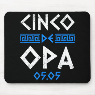 Tapis De Souris Cinco De Opa Drôle Cinco De Mayo Pâques Grec Ortho