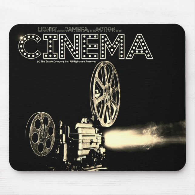 Tapis De Souris CINEMA: Film Camera Mousepad (Devant)