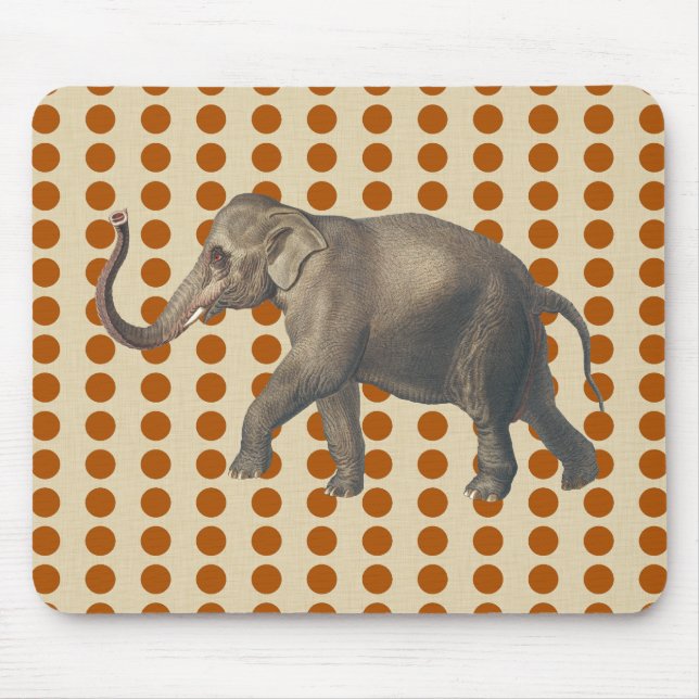 Tapis De Souris Cinnamon Spice Moods Dots with Elephant (Devant)