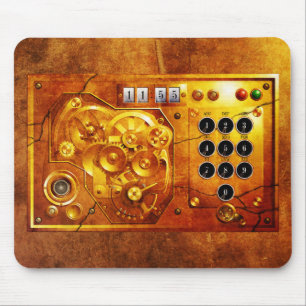 Tapis De Souris Cinq heures moins douze pendule Steampunk Grunge