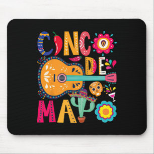Tapis De Souris Cinq Mai Guitare Fête Party Mexicaine Heureux 5