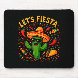 Tapis De Souris Cinq mai party mexicain de cactus drôle letsCinco