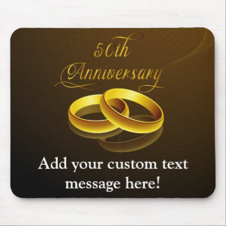 Tapis De Souris cinquantième Manuscrit d'or de l'anniversaire |
