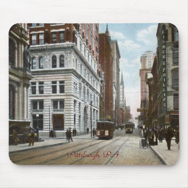 Tapis De Souris Cinquième avenue et rue Wood Mousepad (Devant)