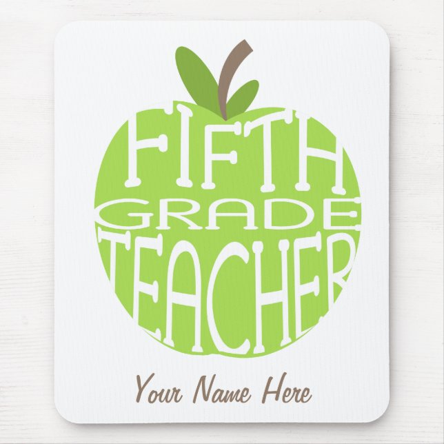 Tapis De Souris Cinquième professeur Mousepad - Apple vert de (Devant)