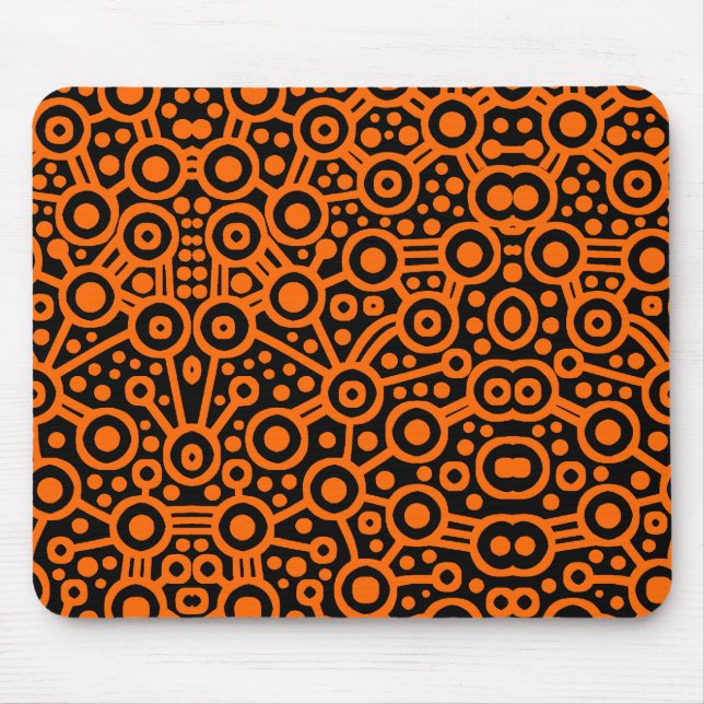 Tapis De Souris Circuit Alien II - Orange en noir (Devant)