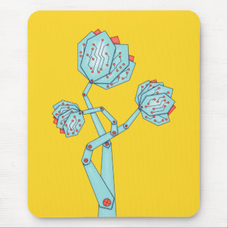 Tapis De Souris Circuit Board Fleurs mécaniques Geek fille