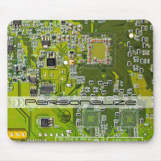 Tapis De Souris Circuit imprimé circuit imprimé circuit vert circu (Devant)