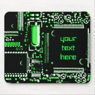 Tapis De Souris Circuit vert 2 - Mot de passe "Your Text"
