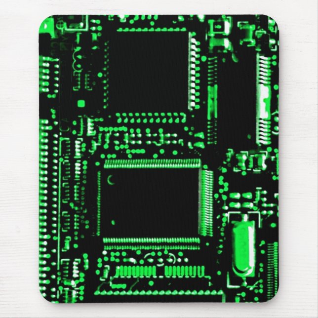 Tapis De Souris Circuit Vert Portrait de la bouche (Devant)