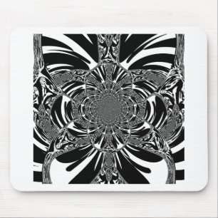 Tapis De Souris Circulaire Zebra Kaleidoscope Art