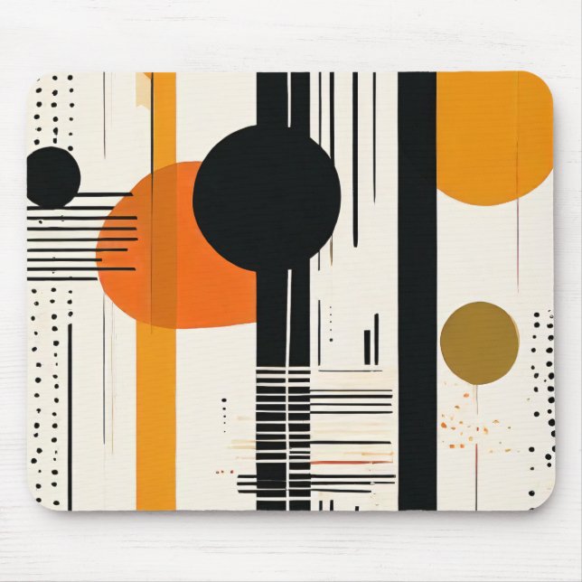 Tapis De Souris círculos abstractos boho anaranjados (Devant)