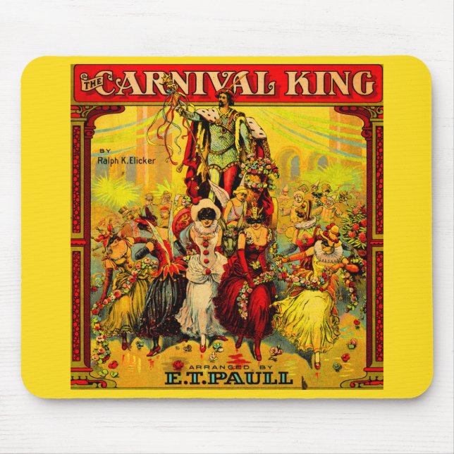 Tapis De Souris cirque 1915 partitions Le Roi du Carnaval (Devant)