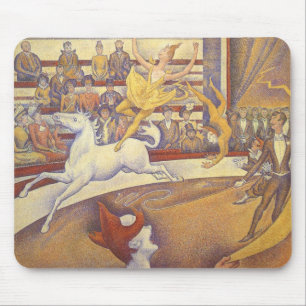 Tapis De Souris Cirque par Georges Seurat, Art pointilliste vintag