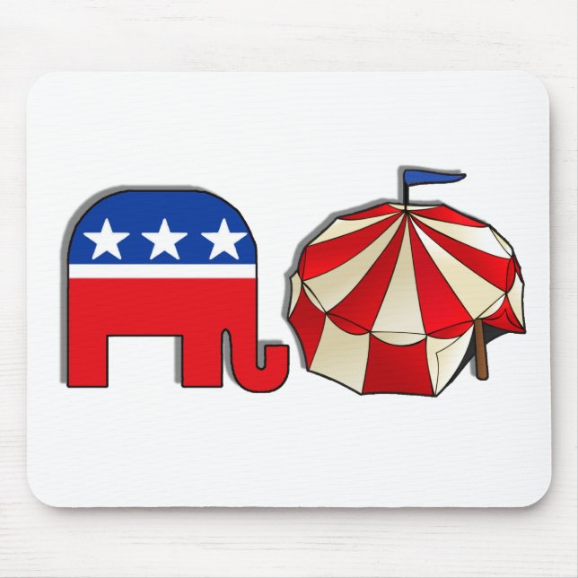 Tapis De Souris Cirque républicain éléphant et tente (Devant)