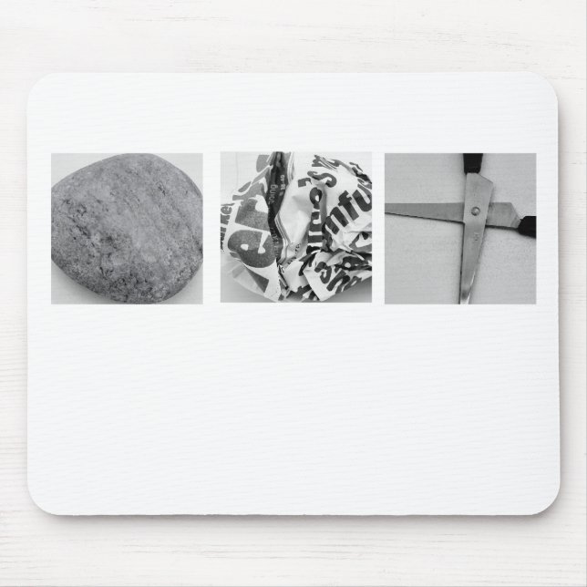 Tapis De Souris Ciseaux de papier Mousepad de roche (Devant)