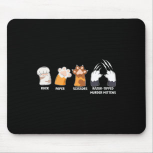 Tapis De Souris Ciseaux de papier roche Razor Tibet Meurtre Mitten