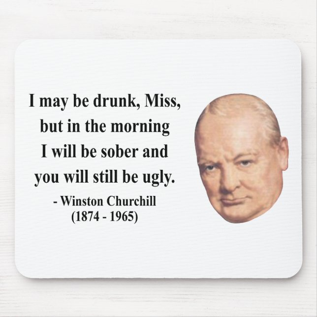 Tapis De Souris Citation 2b de Winston Churchill (Devant)