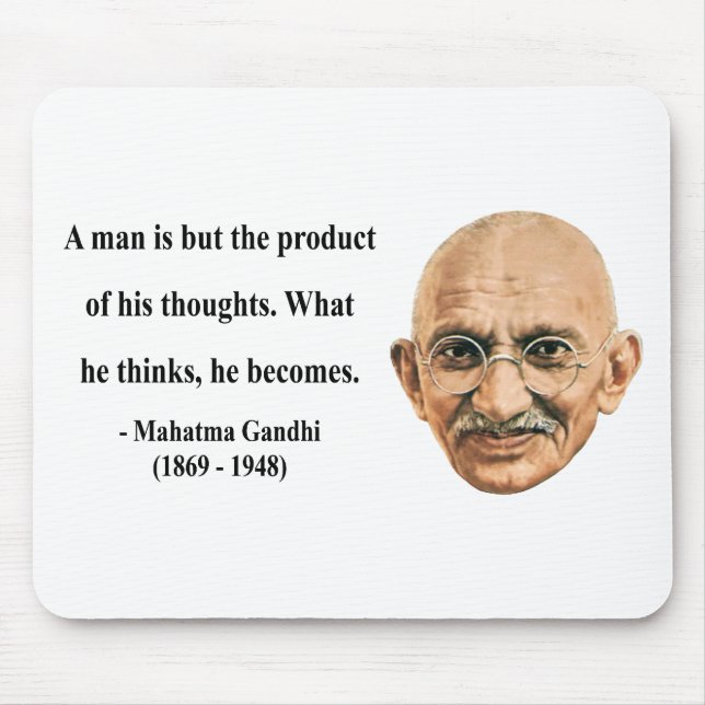 Tapis De Souris Citation 8b de Gandhi (Devant)