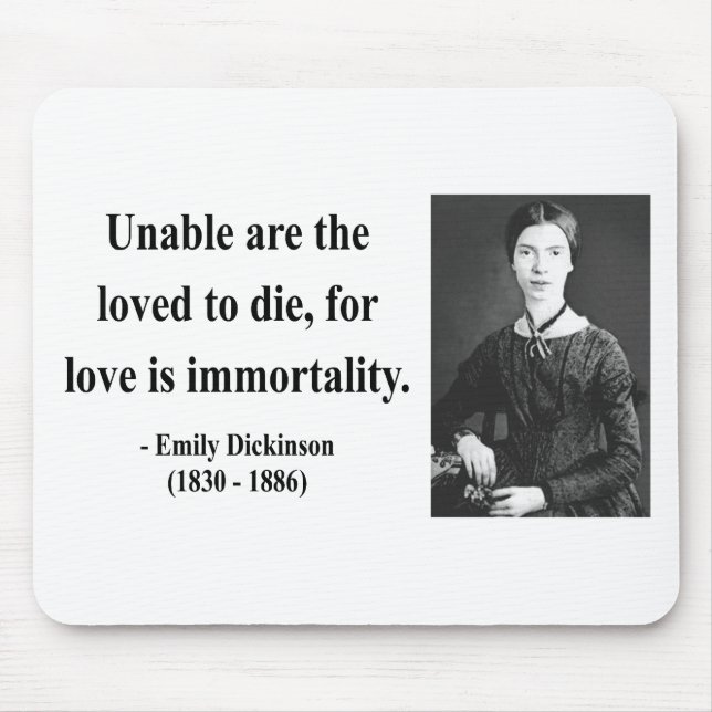 Tapis De Souris Citation 8b d'Emily Dickinson (Devant)