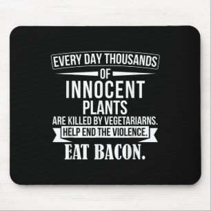Tapis De Souris Citation anti-végétarien du barbecue amusant - Bac