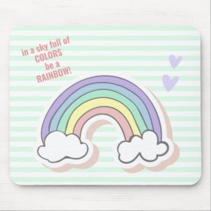 Tapis De Souris Citation Arc En Ciel Inspirationnelle - Pad Souris
