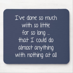 Tapis De Souris Citation brillante sur bleu