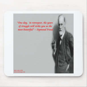 Tapis De Souris Citation célèbre de Sigmund Freud sur le "combat"