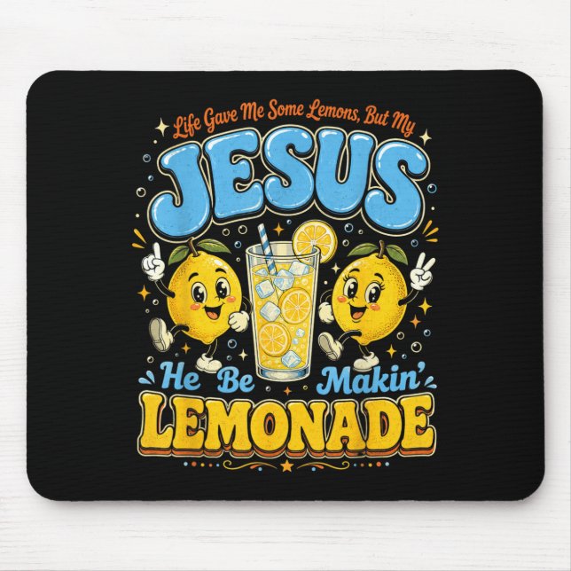 Tapis De Souris Citation chrétienne de design de limonade drôle de (Devant)
