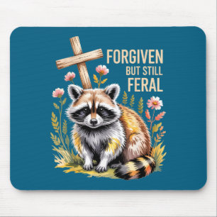 Tapis De Souris Citation chrétienne de raton laveur sauvage mais p