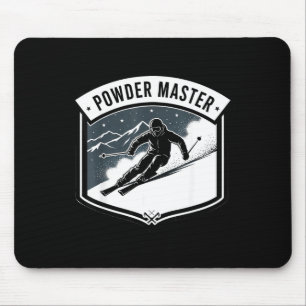 Tapis De Souris citation d'amateur de ski de poudreuse skieur de s