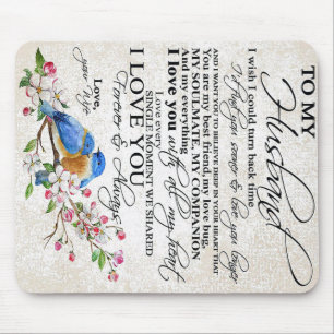 Tapis De Souris Citation d'amour pour mari Décor mignon