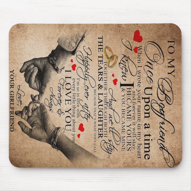 Tapis De Souris Citation d'amour pour petit ami | Jovely Quotes Ca (Devant)