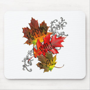 Tapis De Souris Citation d'automne Happy Fall Y'all