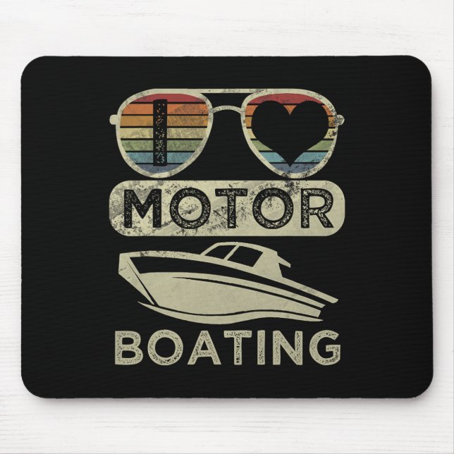 Tapis De Souris Citation de bateau amusant I Loating Motor Motorbo (Devant)