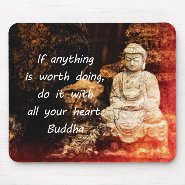 Tapis De Souris Citation de bouddha inspirante (Devant)